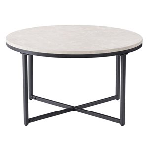 CorLiving Ayla Grey Faux Marble Coffee Table