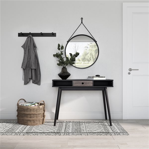 CorLiving Acerra 39.25-in Black Modern/contemporary Writing Desk