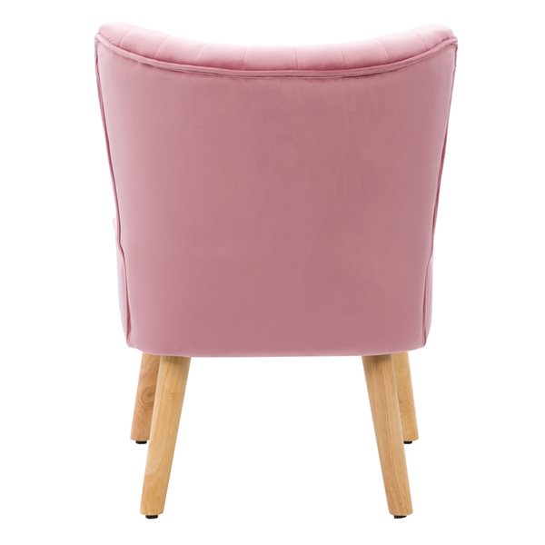 CorLiving Aaliyah Side Chair with Flared Wooden Legs (Set of 2
