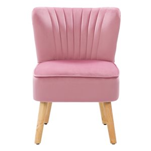 CorLiving Lynwood Pink Velvet Accent Chair