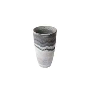 Algreen Acerra 14-in W x 26.5-in H Grey Marble Mixed/Composite Planter