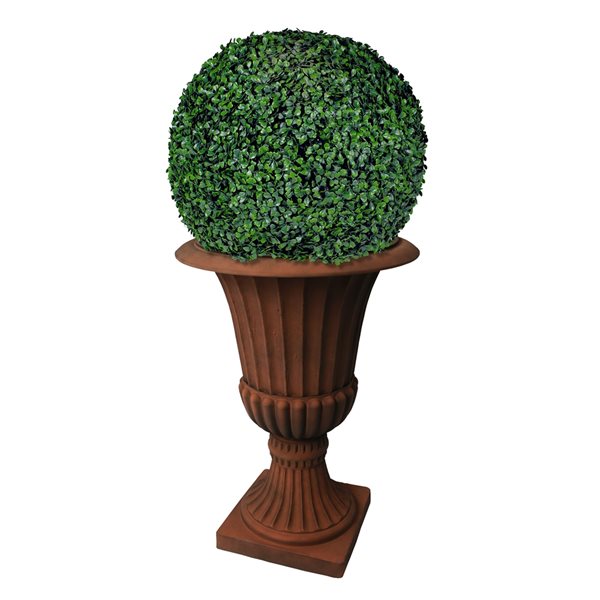 Algreen Acerra 21.25-in W x 30-in H Rust Mixed/Composite Planter