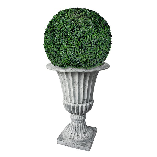 Algreen Acerra 21.25-in W x 30-in H Concrete Grey Mixed/Composite Planter