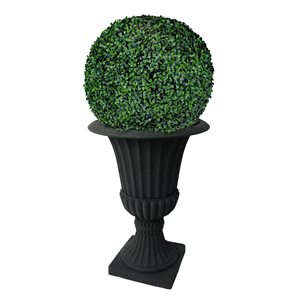 Algreen Acerra 21.25-in W x 30-in H Black Mixed/Composite Planter