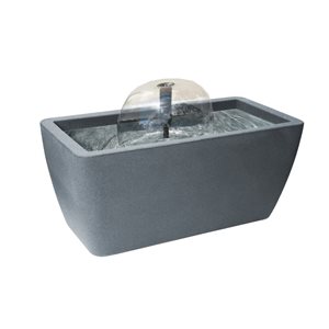 Algreen Manhattan 18-in H Charcoal Grey Plastic Outdoor Fountain Kit
