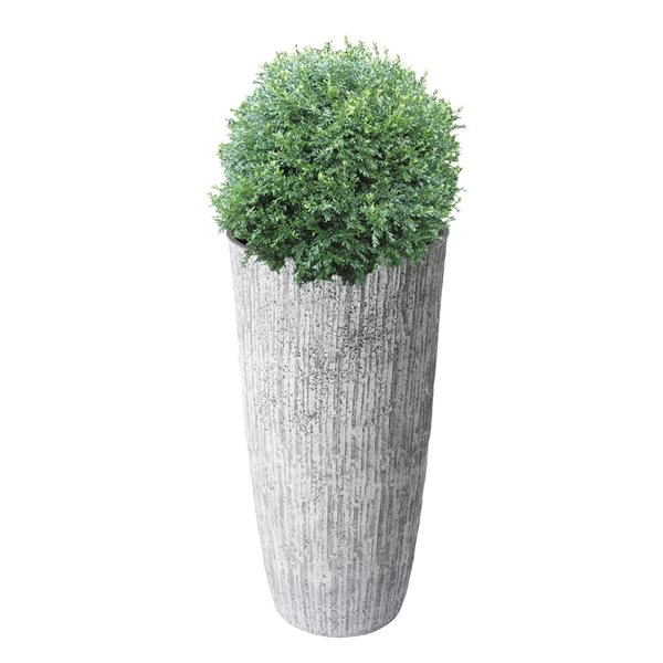 Algreen Acerra 14-in W x 28-in H White Mixed/Composite Planter