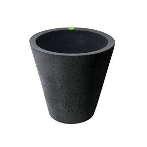 Algreen Crete 16-in W x 16.5-in H Black Plastic Self Watering Planter