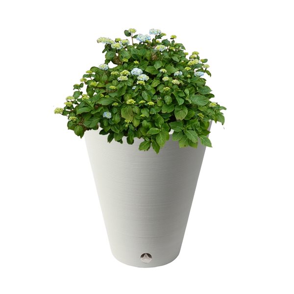 Algreen Valencia 15-in W x 18.5-in H White Mixed/Composite Planter