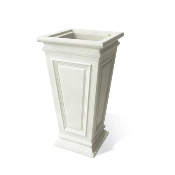 Algreen Covington 14-in W x 27-in H White Plastic Self Watering Planter