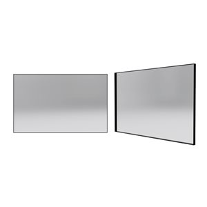 Reln 36-in Matte Black Rectangular Bathroom Mirror