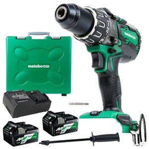 Metabo HPT 1/2-in 36 V Variable Speed Brushless Cordless Hammer Drill Kit (2 Batteries and 1 Charger)