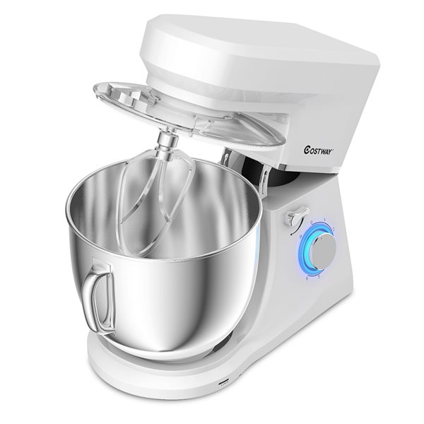 Costway 7-L 6-Speed White Commercial/Residential Stand Mixer