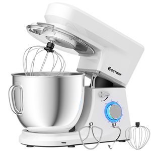 Costway 7-L 6-Speed White Commercial/Residential Stand Mixer