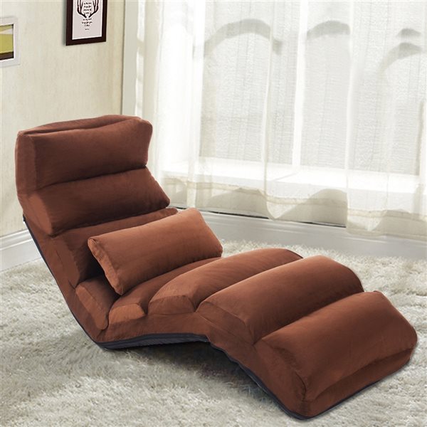 Costway Coffee Suede Sofa Bed