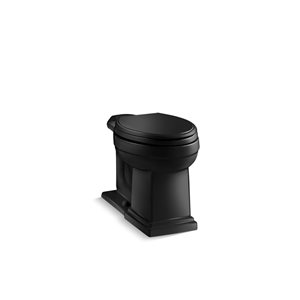 KOHLER Tresham Comfort Height Black Elongated Chair Height Residential Toilet Bowl