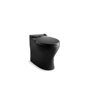 KOHLER Persuade Comfort Height Black Elongated Chair Height Residential Toilet Bowl