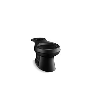 KOHLER Wellworth Black Round Standard Height Residential Toilet Bowl