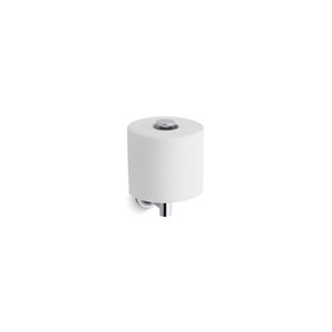 KOHLER Purist Polished Chrome Wall Mount Single Post Toilet Paper Holder