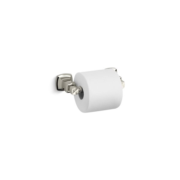 allen + roth Satin Nickel Freestanding Spring-loaded Toilet Paper