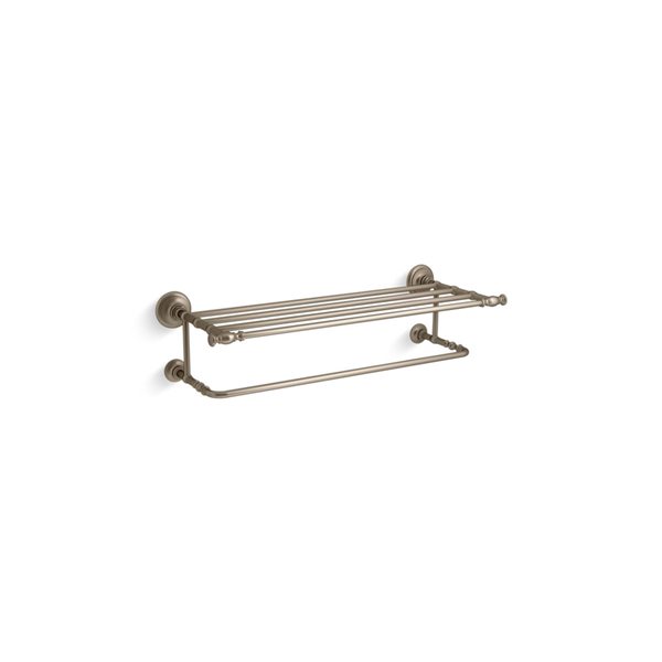 Porte-serviettes Double Rouleau - Design Stockton En Bronze Frotté à L'huile - 24 Pouces (61 Cm) - Marque Designer's Impressions