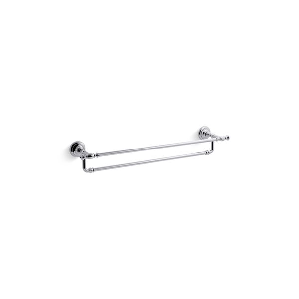 KOHLER Artifacts 24-in Wall Mount Polished Chrome Double Towel Bar 72570-CP