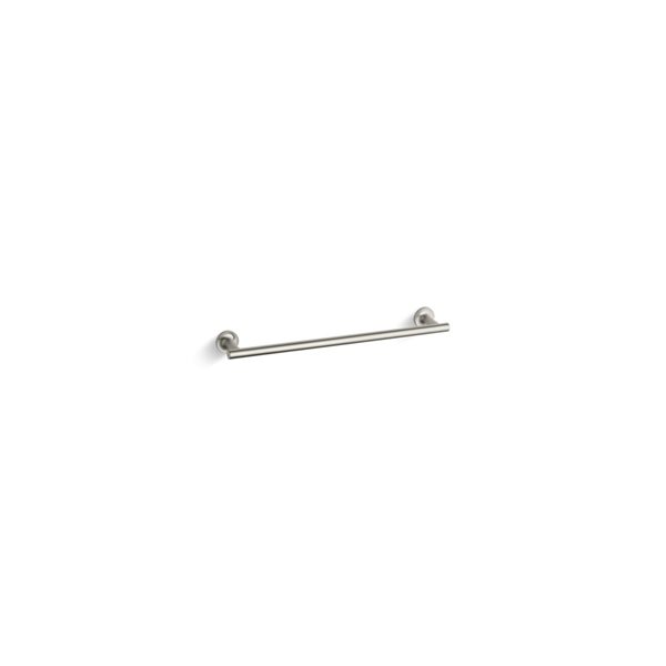 KOHLER Purist 18-in Brushed Nickel Wall Mount Single Towel Bar
