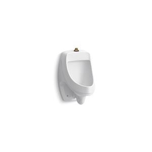 KOHLER Dexter 13.75-in W x 20.75-in H White Wall Mounted Watersense Labelled Urinal