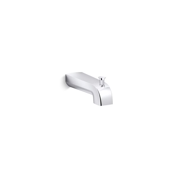 Kohler Pitch 6-in Polished Chrome Wall Mount Bathtub Spout with