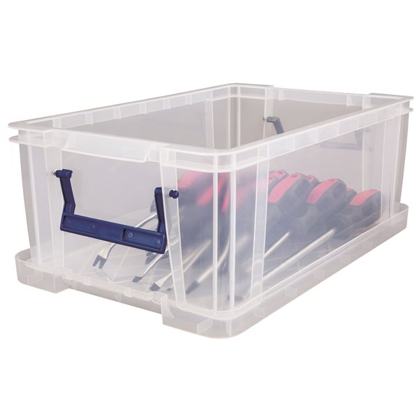 Bankers Box Clear Plastic Storage Boxes - Set of 5