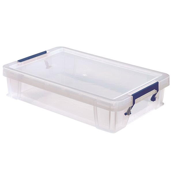 Bankers Box Clear Plastic Storage Boxes with Organizer Tray - Set of 5  7731702
