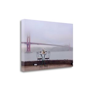 Tangletown Fine Art "Dream Cafe Golden Gate Bridge - 58" by Alan Blaustein 19-in H x 28-in W Canvas Print