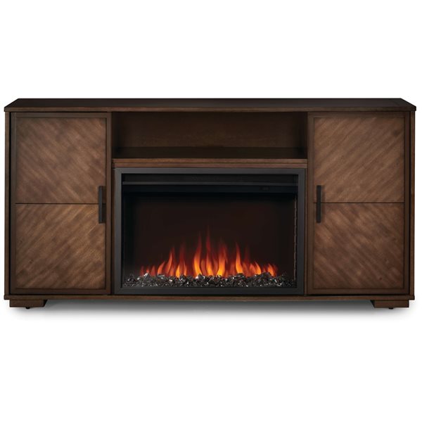 Napoleon Hayworth 65-in W Brown Fan-Forced Electric Fireplace