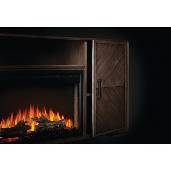 Napoleon Hayworth 65-in W Brown Fan-Forced Electric Fireplace