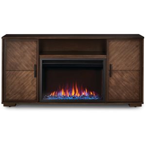 Napoleon Hayworth 65-in W Brown Fan-Forced Electric Fireplace