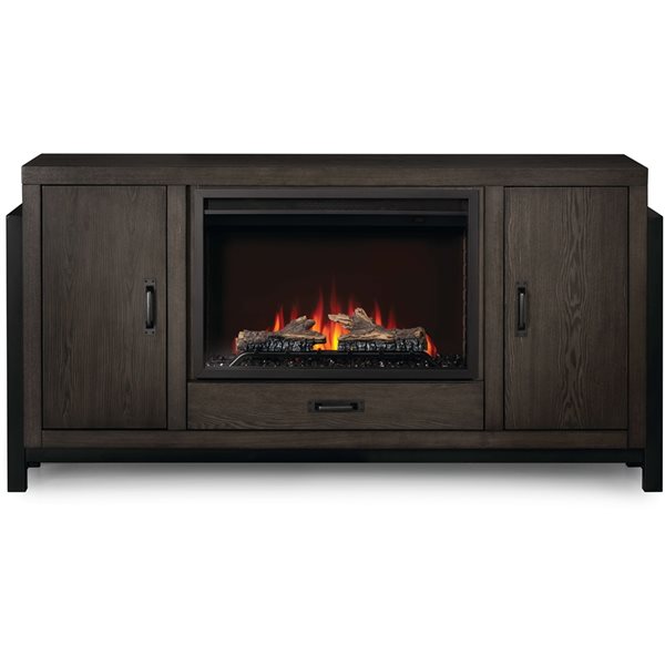 Napoleon Franklin 70-in W Dark Brown Fan-Forced Electric Fireplace