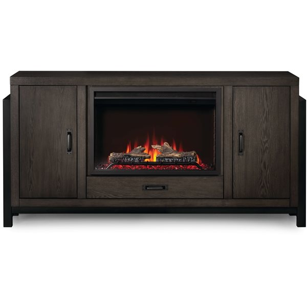 Napoleon Franklin 70-in W Dark Brown Fan-Forced Electric Fireplace