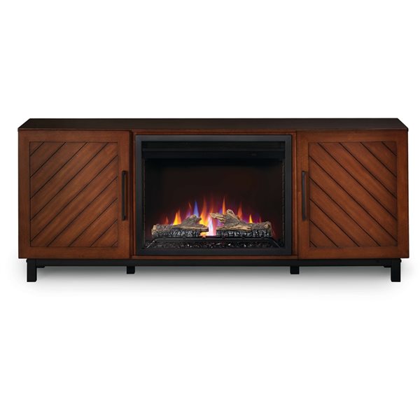 Napoleon Bella 65-in W Brown Fan-Forced Electric Fireplace