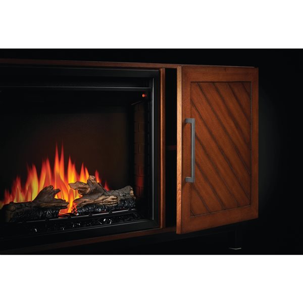 Napoleon Bella 65-in W Brown Fan-Forced Electric Fireplace