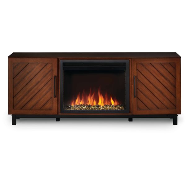 Napoleon Bella 65-in W Brown Fan-Forced Electric Fireplace