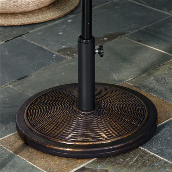 Outsunny 19-in Black Round Patio Umbrella Base