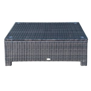 Table basse rectangulaire pour l'extérieur en rotin par Outsunny de 33,5 po l. x 19,75 po L.
