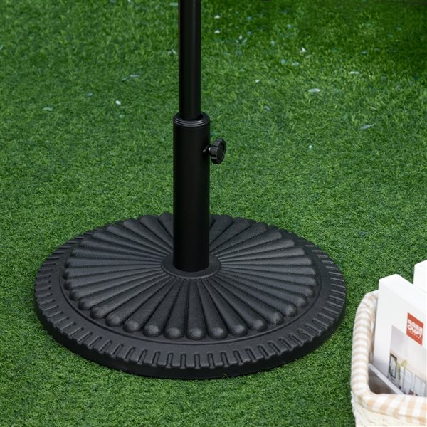 Outsunny 19.25-in Black Plastic/Cement Patio Umbrella Base