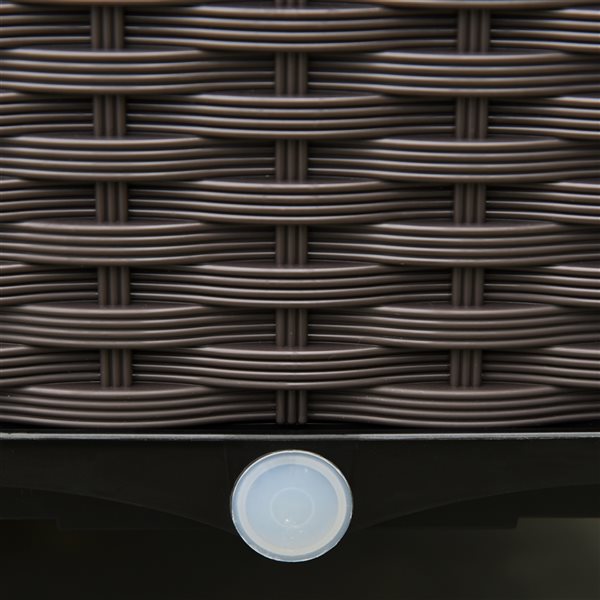 Outsunny 31.5-in W x 31.5-in L x 17.25-in H Brown Plastic Raised Garden Bed