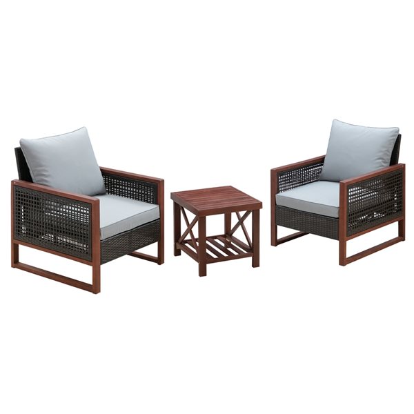 PATIO FLARE Patioflare Colton 3-Piece Conversation Set PF10165 | RONA