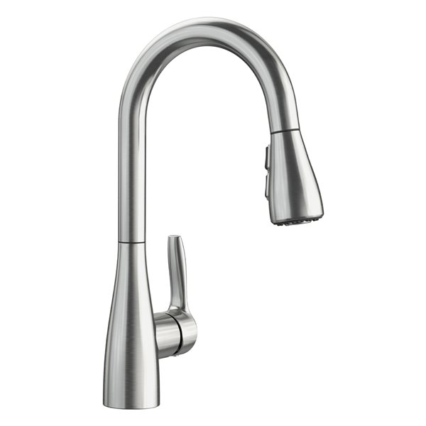 BLANCO Atura PVD Steel 1-Handle Deck Mount Residential Bar and Kitchen Faucet