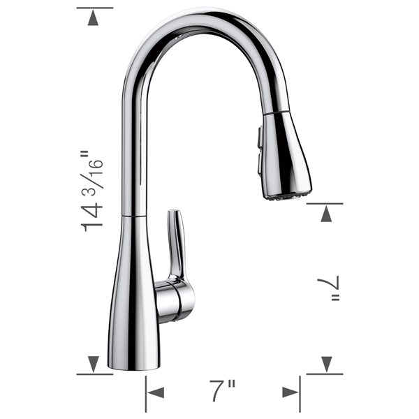 BLANCO Atura Chrome 1-Handle Deck Mount Residential Bar and Kitchen Faucet