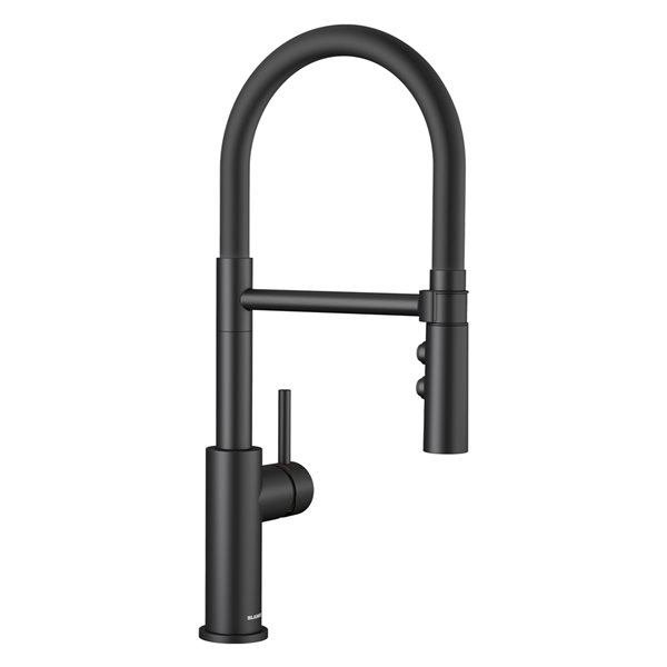 BLANCO Catris Matte Black 1-Handle Deck Mount Pull-Down Residential Kitchen Faucet