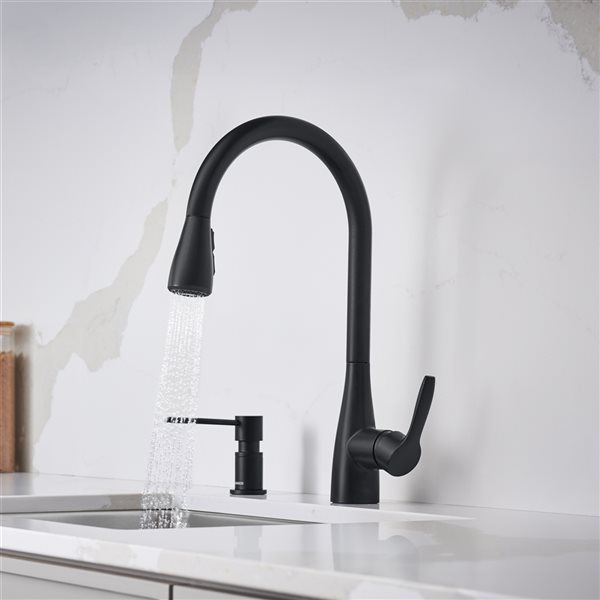 BLANCO Atura Matte Black 1-Handle Deck Mount Residential Bar and Kitchen Faucet