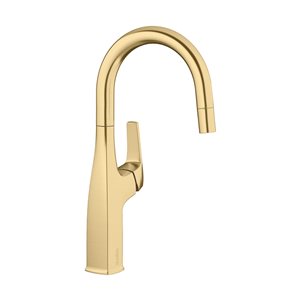 BLANCO Rivana Satin Gold 1-Handle Deck Mount Residential Bar and Kitchen Faucet