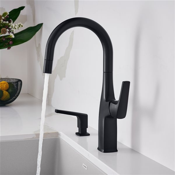 BLANCO Rivana Matte Black 1-Handle Deck Mount Residential Bar and Kitchen Faucet